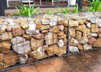 Garden Decorative Caged Rock Fence 2.0 - 5.0 Mm Wire Diameter Welded Type