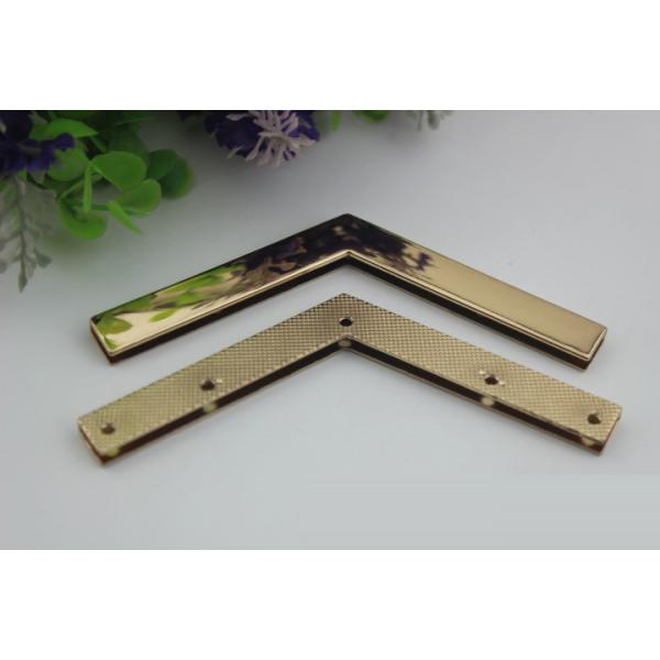 Factory direct sales iron material 105 mm length golden handbag corner protectors for box