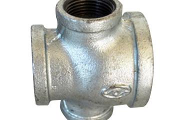ISO9001 Cross Galvanized Malleable Iron Pipe Fittings