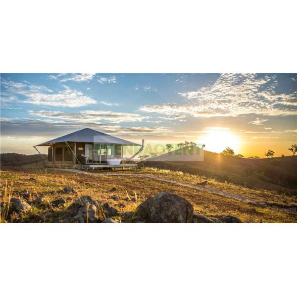 5 Stars Luxury Hotel Tents Big Space Heavy Steel Frame With PVDF Cover