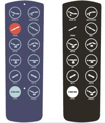 Painel de controle feito sob encomenda da membrana do brilho da matriz para o controlador da tevê, adesivo 3M468