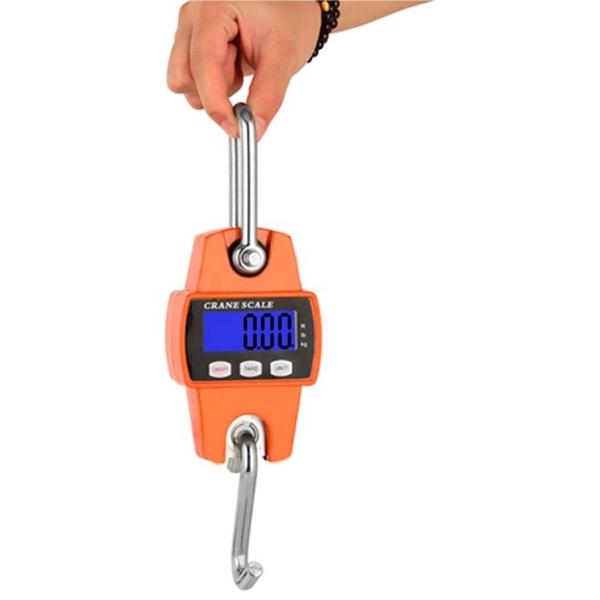 Báscula de grúa digital colgante de acero inoxidable ABS de 300 kg con pantalla LCD para medición, OEM compatible
