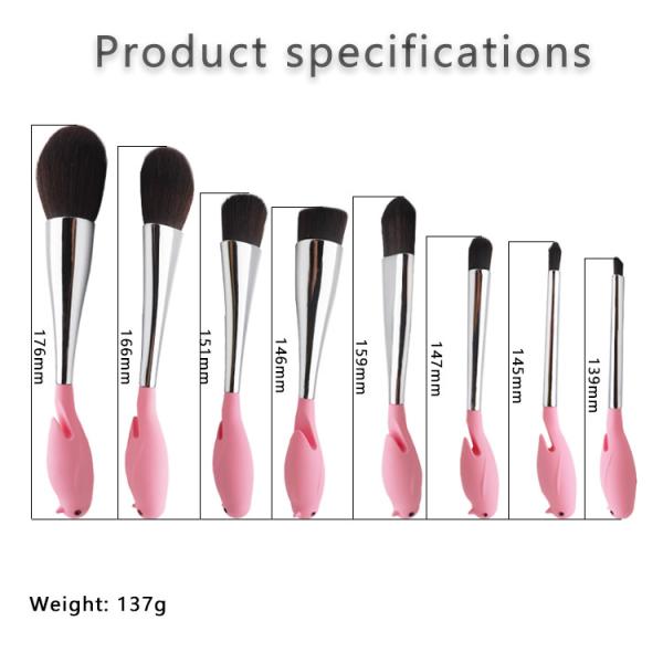 176*20mm Bird Shaped 8pcs Fiber Makeup Brushes 8 Boutique Sets