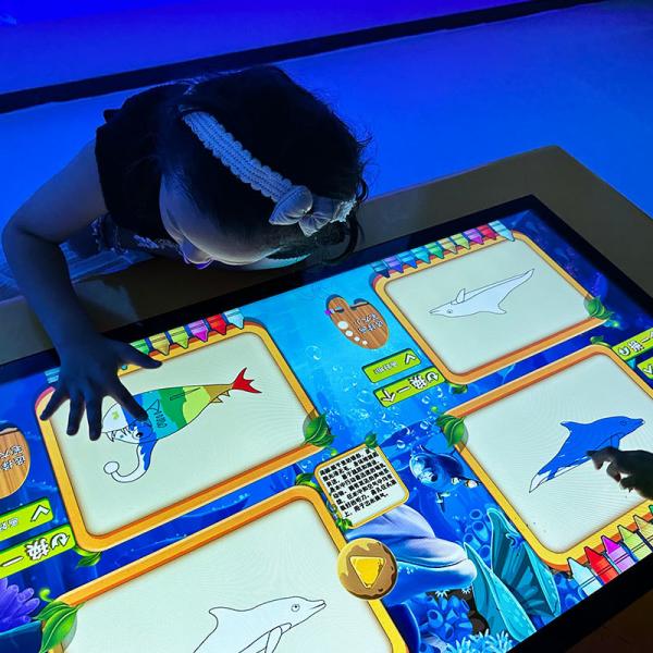 AR 3D Interactive Magic Drawing Projector LCD Touch Screen Projection Game Wall for Kids Educational Home