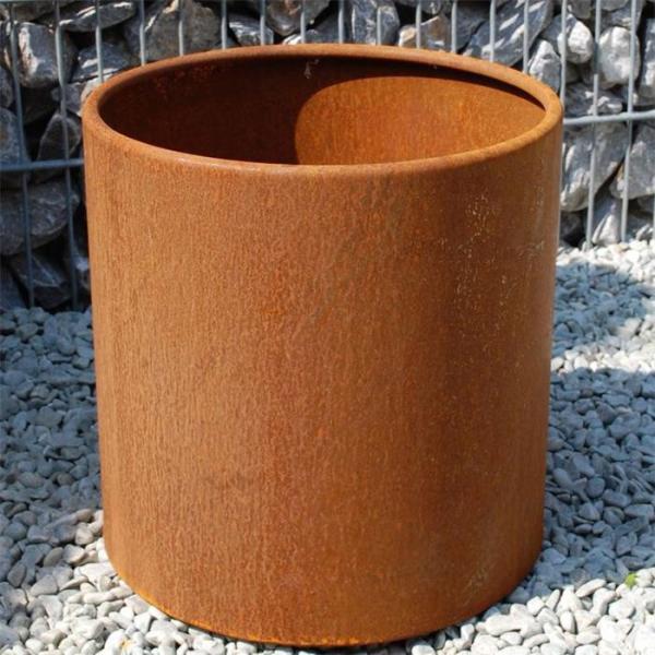 Potenciômetros de flor exteriores de aço do plantador de Corten dos grandes plantadores circulares altos do metal