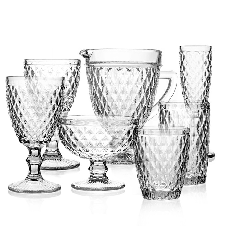 Машина сделала прозрачный закаленный стеклянный Dinnerware устанавливает для домашнего использования гостиницы