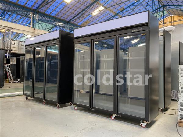 -22C Vertical Glass Door Freezer Commercial Meat Seafood Frozen Display Freezer