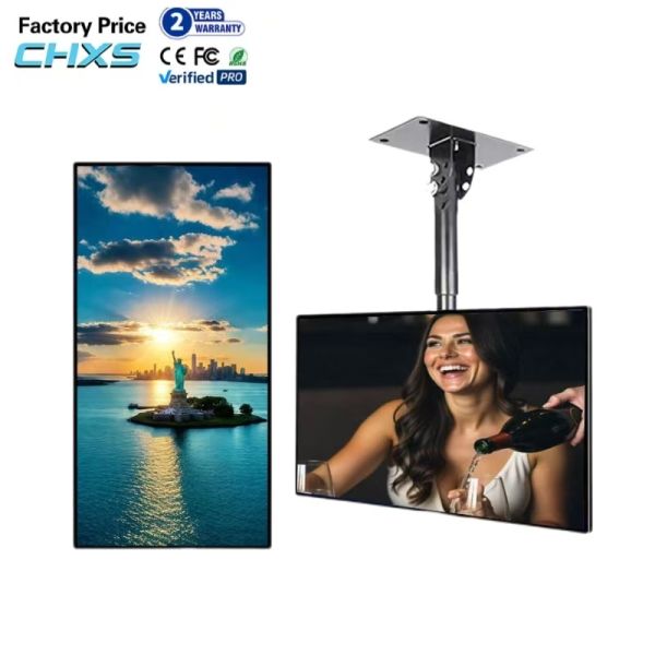 CH 32 43 49 55 65 Inch 2500 Nits Indoor High Brightness Hanging LCD Digital Signage Advertising Screen for Shopping Mall Window