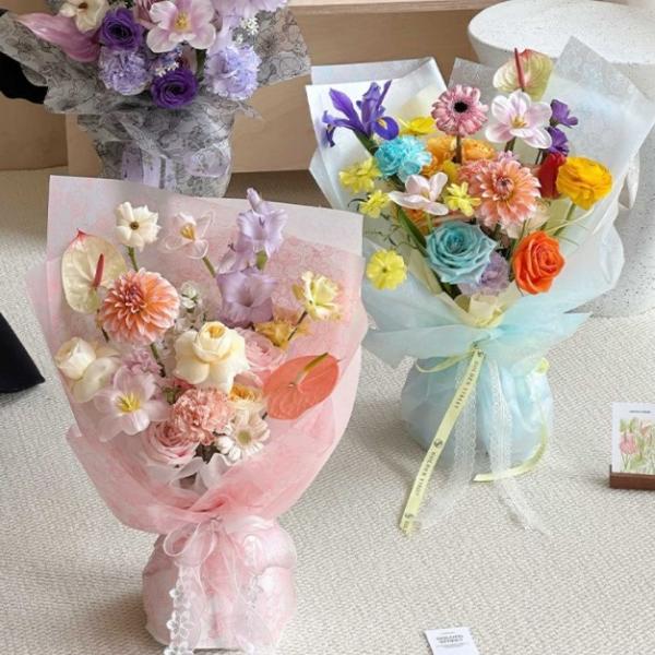 Mother's Day Phalaenopsis Matte Flower Wrapping Paper Fashionable and Waterproof Floral Art Materials