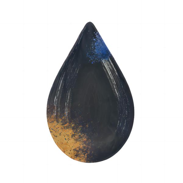 Camping Melamine Soup Plate 12 Inch Drips Shape Plate Galaxy Pattern