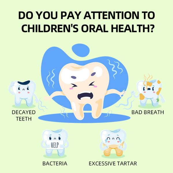 Rechargeable Cartoon Smart Children Waterproof Electric Toothbrush for 3-13 Year Old Kids