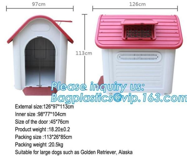 pet kennel factory direct cage outdoor plastic dog house manufacturer, Eco Friendly Outdoor Removable Rainproof Plastic