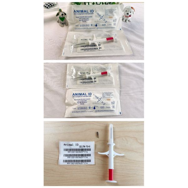 RFID FDX-B 1342khz Animal Glass Tube Syringe Microchip Injector 2125x12mm ICAR Non Shared Code Pet Tracking Instrument