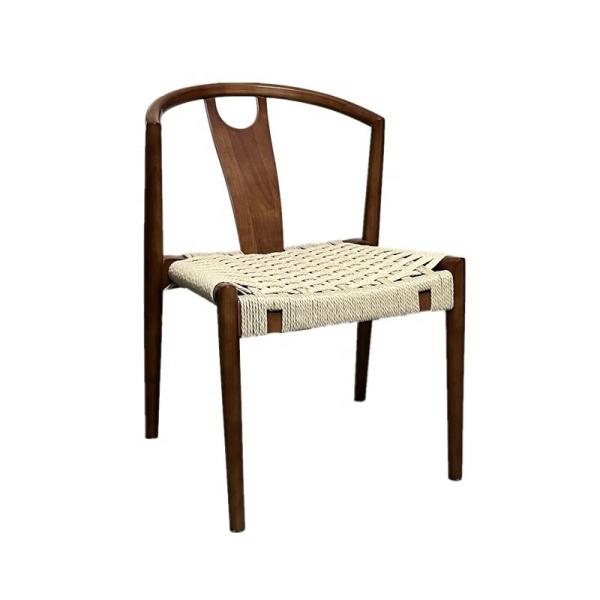 Restaurant Stackable Design Wood Dining Chair with Adjustable Height and Mail Packing
