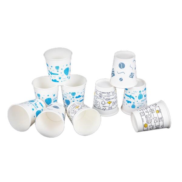 300g Single Wall Paper Cup for Hot Drinks Creative Style Hot Cup Paper Disposable Cup