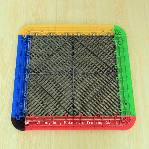 1.8mm China Multi-Purpose PP Modular Suspended Splicing Plastic Flooring Anti-Skid Plastic Sports Flooring factory