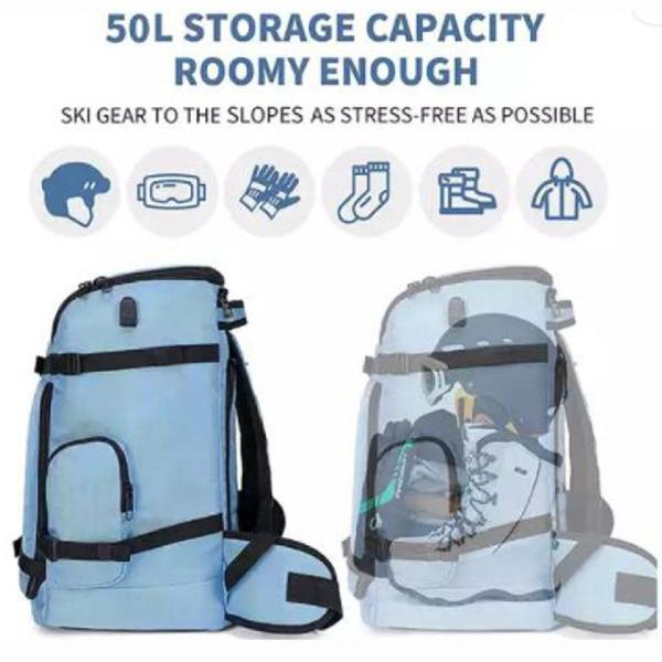 сумка ботинка сноуборда рюкзака перемещения лыжи большой емкости 50l проложенная водостойкая