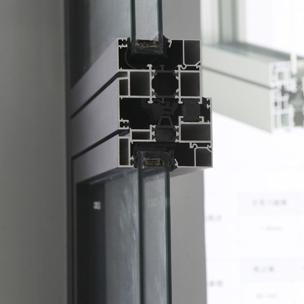 Soundproof Double Glazed Modern Black Aluminum Windows Custom Color