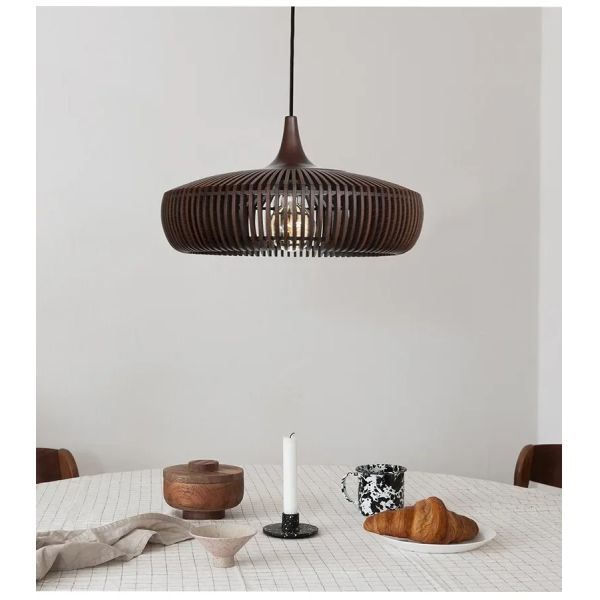 Dining Table Lighting Fixtures Bedroom Home Retro Art Designer Led Wooden Pendant Light(WH-WP-140)