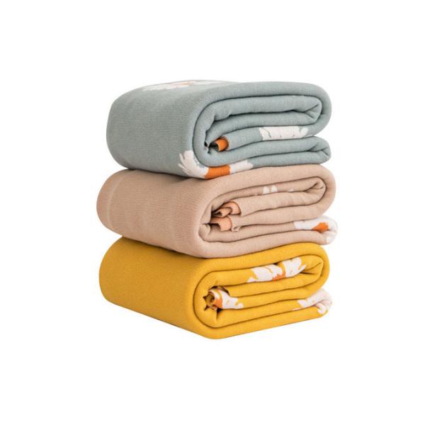 Y-W Luxury Nordic Jacquard Cotton Knit Throw Blanket Solid Pattern Eco-Friendly Sofa and Baby Blanket for Home and Travel