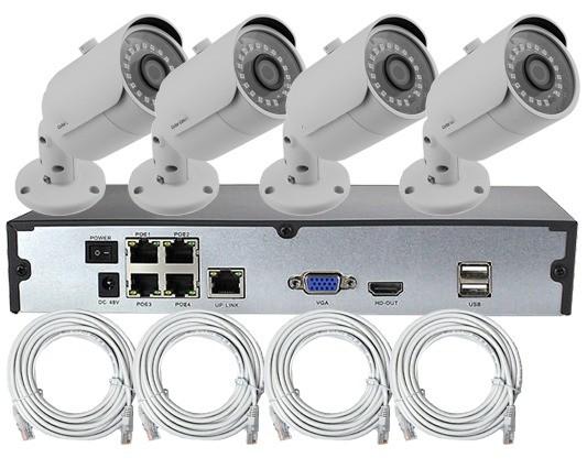 4MP 2MP  Surveillance Camera System Bullet Camera Outdoor POE NVR IP Camera Home Security