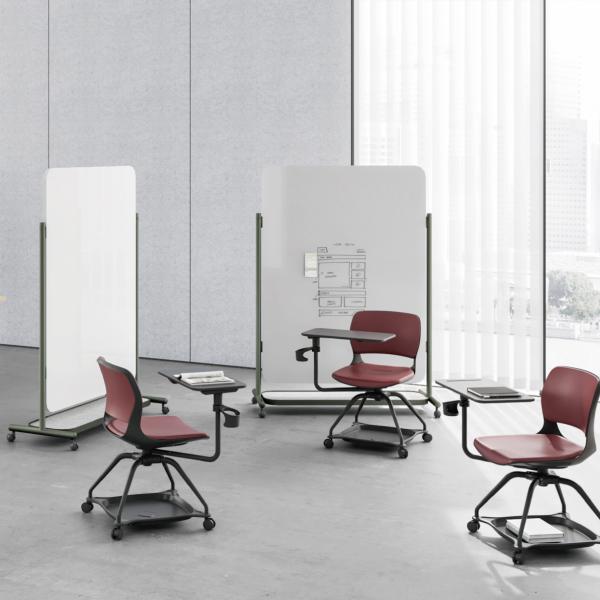 Flex Magnetic Whiteboard On Wheels Easy Mobility Portable Rolling Whiteboard