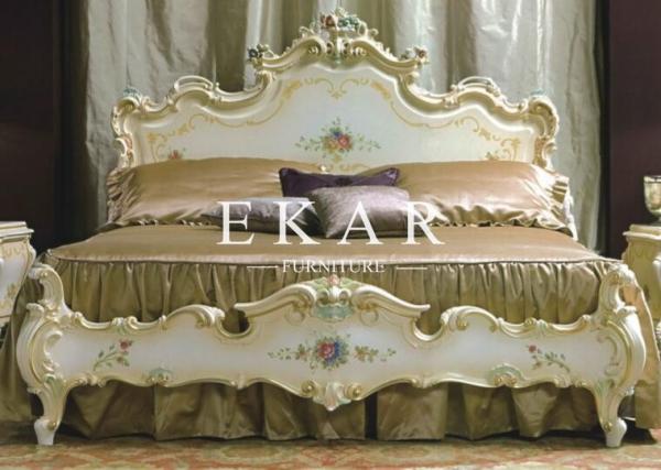 Roman style furniture italian bed classic bedroom sets LS-A124A