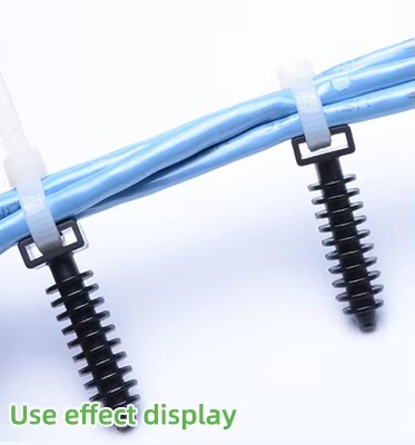 Black Self Adhesive Cable Tie Mounts CE ROHS Vibration Resistant