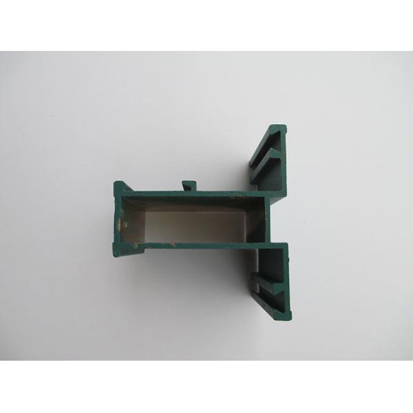 Green Powder Coating Aluminum Window Profile For Soundproof Casement Window