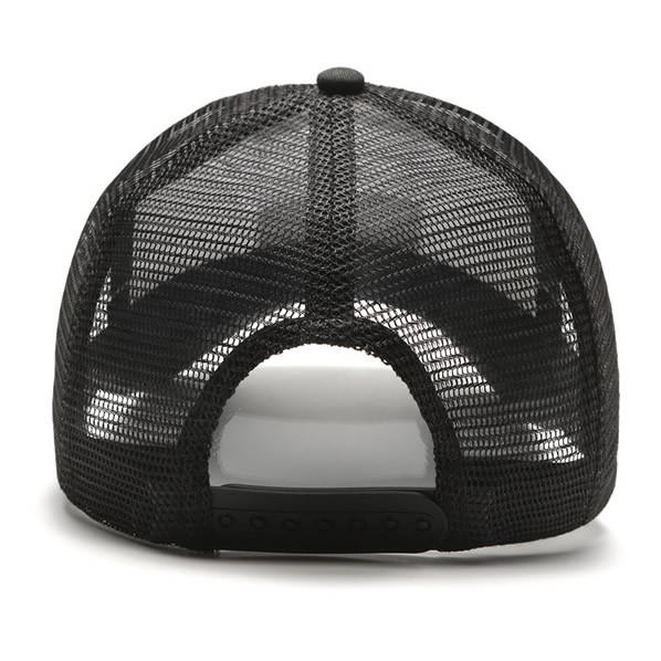 Embroidered label fitted sports half mesh lion label Amazon fashion baseball caps custom marketing branded mechandise