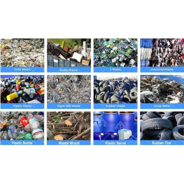 Waste Plastic Shredder Machine For Sale Scrap Tire Shredding Machine Industrial Double Shaft Shredder Heavy Duty Plastic Metal Waste Recycling Machine Plastics Recycling Machine