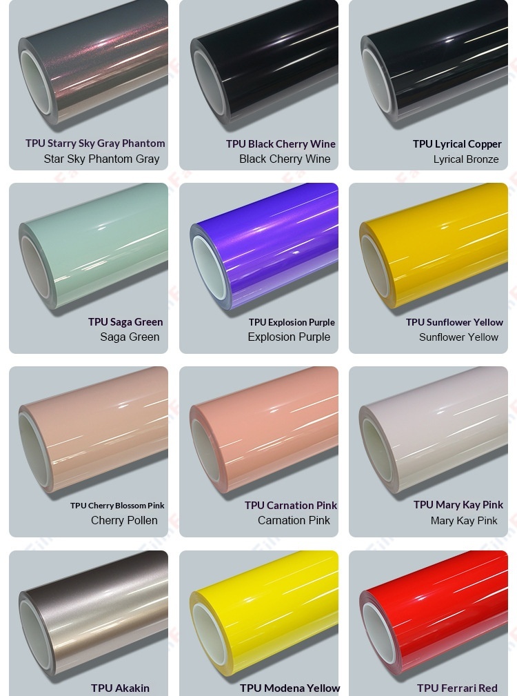 Car PPF TPU color modification film, vehicle film, PPF film, PPF carbon fiber, PPF color-changing film (dry installation)
