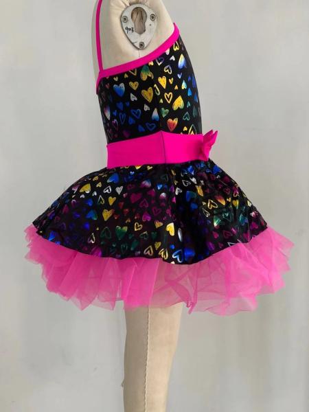 Children'S Spring And Summer Short Sleeved Ballet Dance Skirt Love Coating