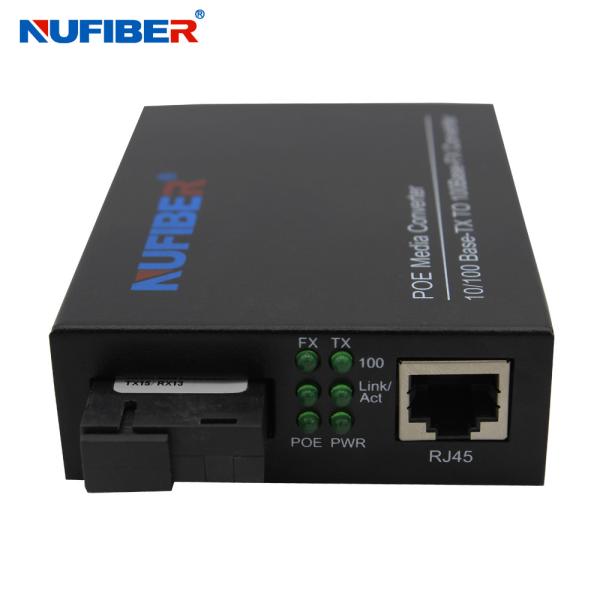 10/100M POE Media Converter 20KM SC SM Single Fiber Optic Media Converter