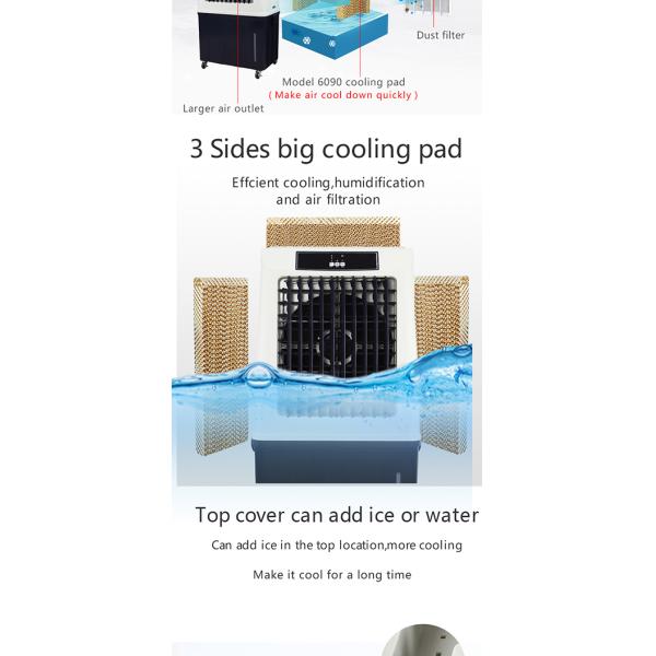 250W Outdoor Evaporative Air Cooler 12H Timer 8000m3/h Airflow