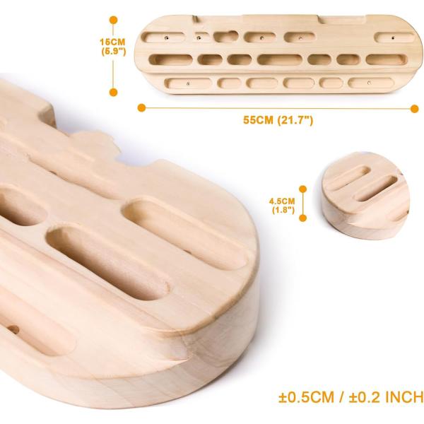 Wooden Rock Climbing Hangboard Hand Grip Strengthener for Customized Athlete Training