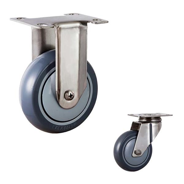 5 roulettes d'acier inoxydable de tête de pivot de trou de boulon de la capacité 286LBS