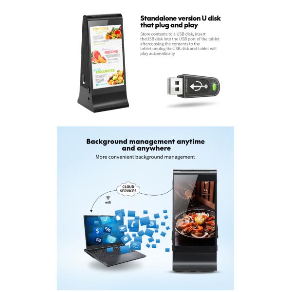 Tabletop de WiFi quiosque de carregamento do LCD do tela táctil de 7 - de 8in