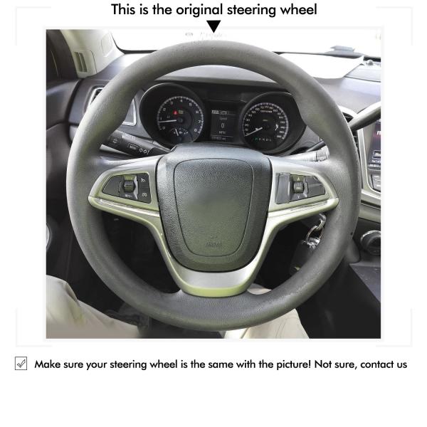 Mewant vegan leather steering wheel cover for Holden Calais Commodore Ute 2013-2017 hand stitching steering wheel cover