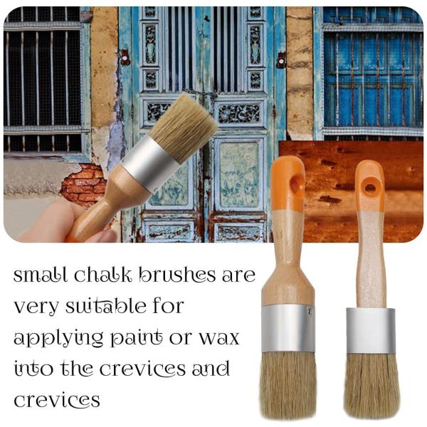 Bristle Burlywood Wax Paint Brush For Chairs Chalk Painting