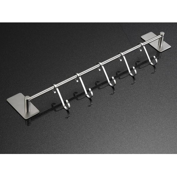 Custom Towel Hanger Hook Wall Rail Stainless Steel Kitchen Rail Hook Removable 5 Hook