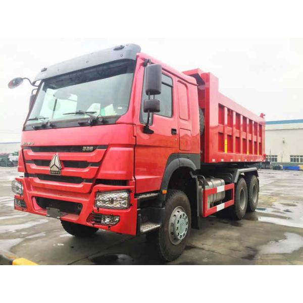 SINOTRUK HOWO 6X4 dump truck tipper stock new 336HP red FOB 35000 USD