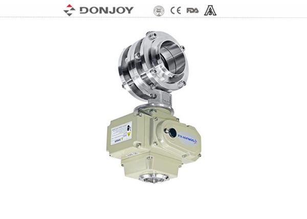 Sanitary 4 Inch 316 Switch Type 3PC Weld Butterfly Valve