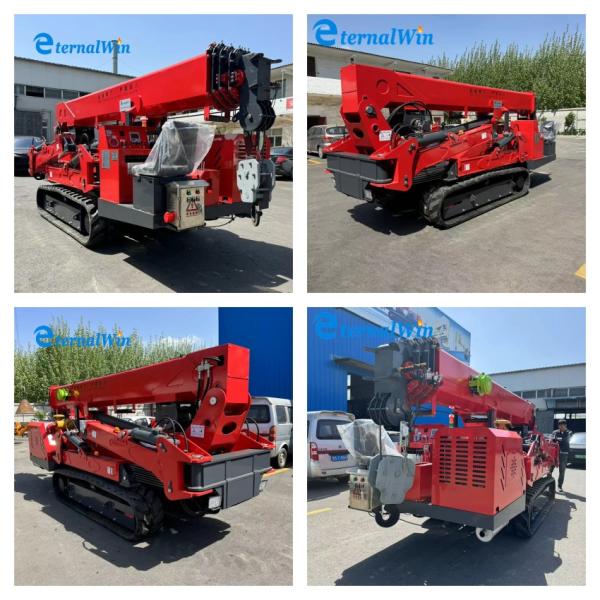 Telescopic Mini Spider Crane Steel Double Power Electric&Diesel Power 3-12 Ton Lift Capacity