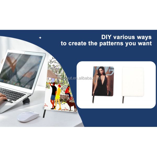Wholesale Sublimation Notebook Blanks with PU Covers A4/A5/A6 with Pads Personalize Custom logo for School Office Supply