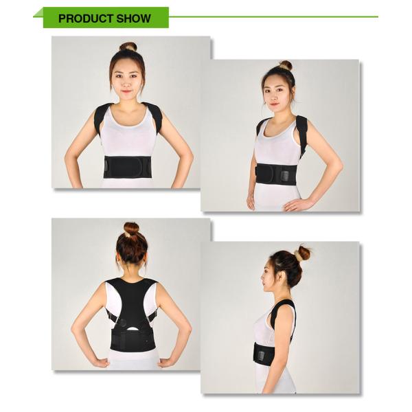 Hot selling high quality black back posture corrector clavicle brace
