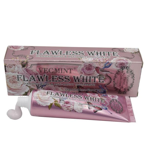 Aloe Vera para blanquear la pasta de dientes Ingredientes de sílice Completo limpio en una caja de 100 g de tubo blanco