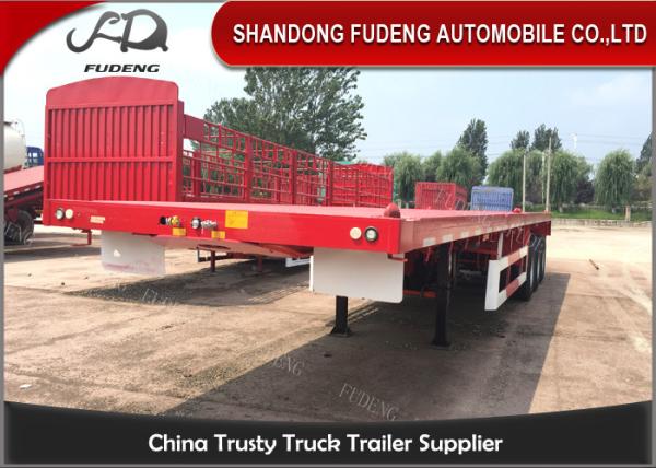 3 Axles 40 Foot Flatbed Trailer / Air Bag Suspension 20 Foot Flatbed Trailer
