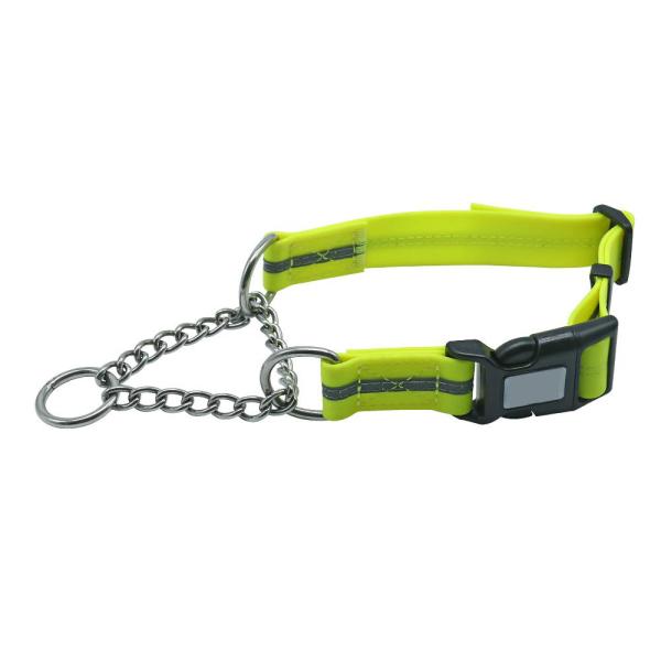 Stainless Steel Chain Waterproof Martingale Dog Collar For Large Medium Dogs