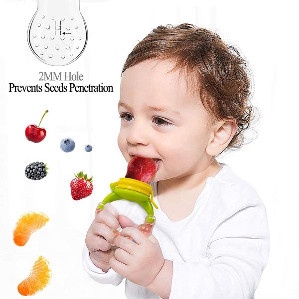 Baby Food Feeder,  Cover Newborn with Meshes Sizes for Baby Food Spoon